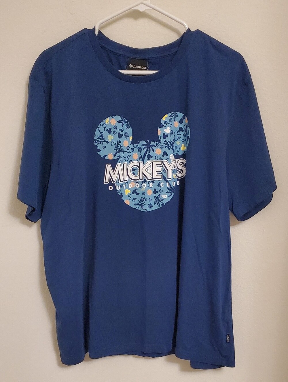 Columbia x Disney Blue Mickey's Outdoor Club Graphic Tee Size XL